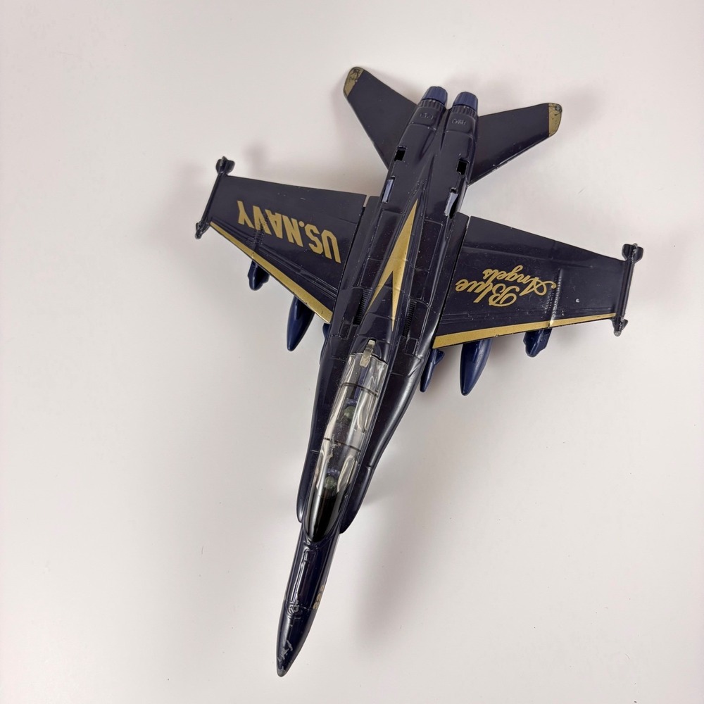 Blue Angels US Navy F/A-18 Hornet Diecast Fighter Jet Model M7343 9.5 Inch